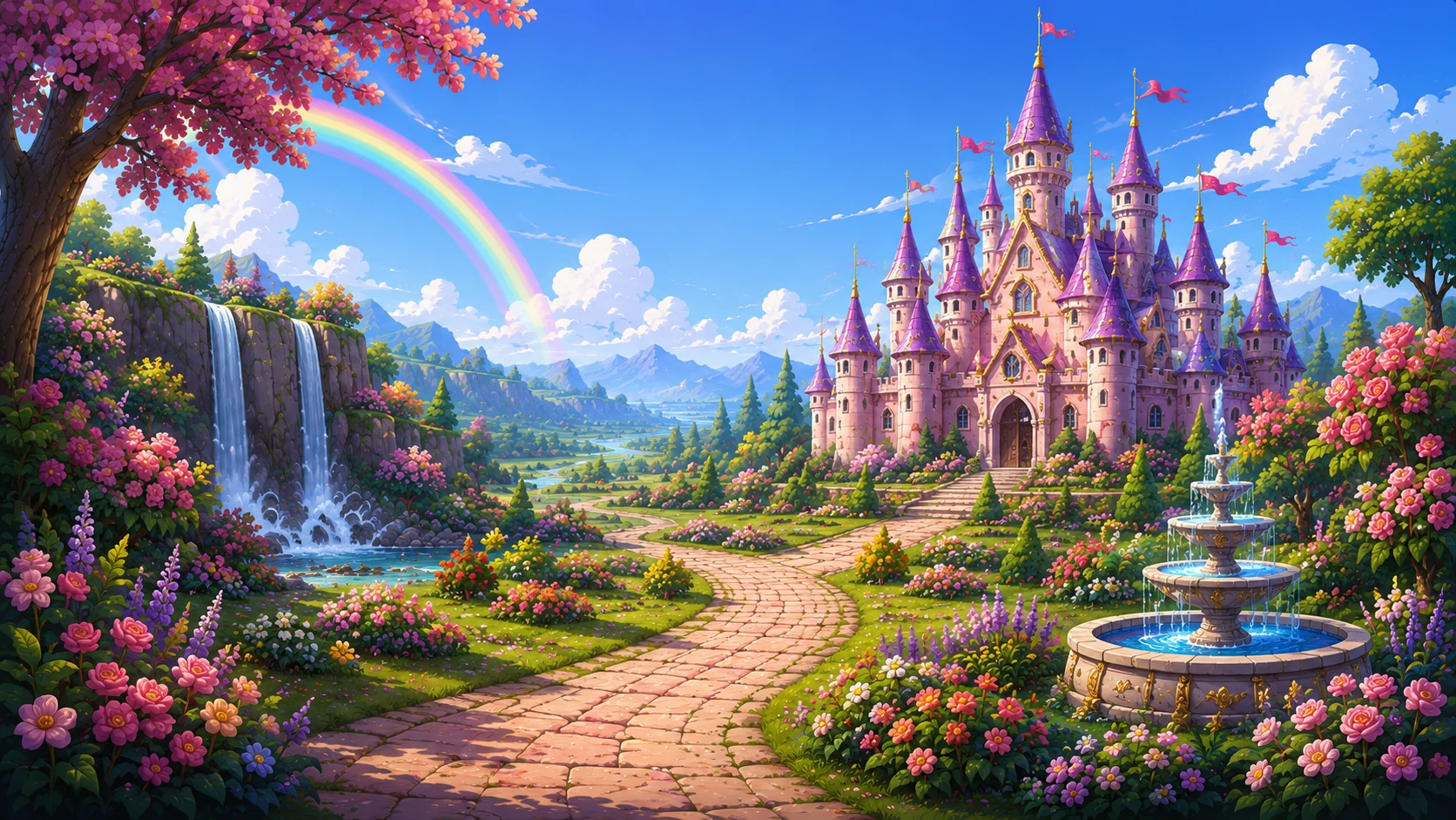 A magical castle world in PuddlePop