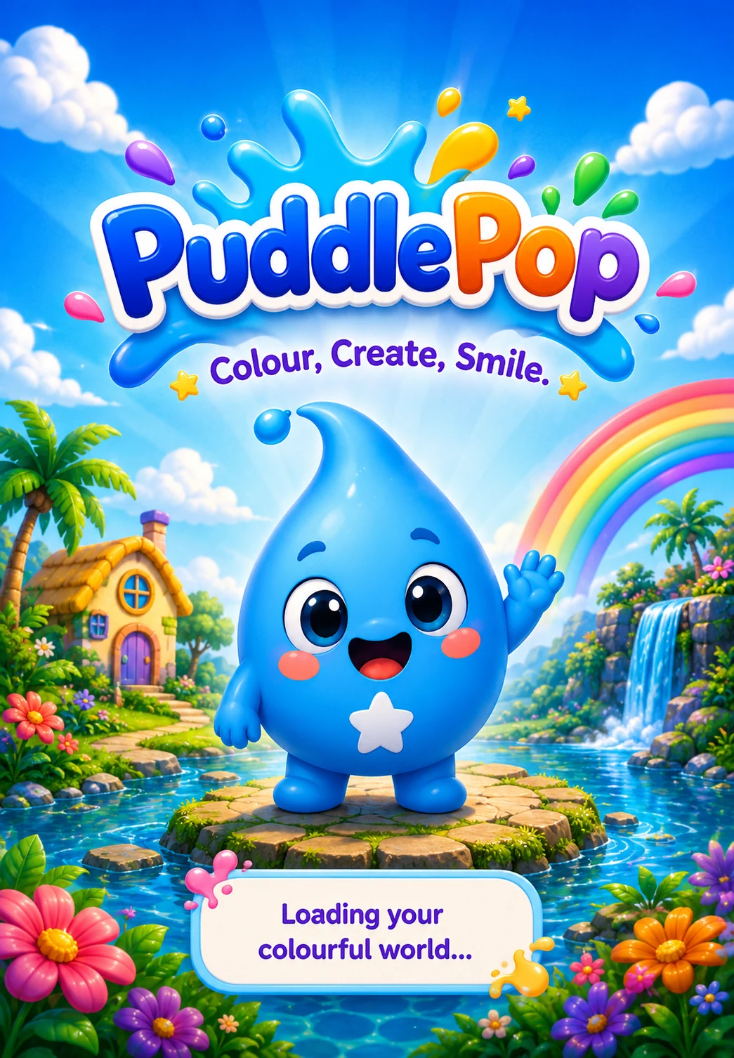 PuddlePop loading screen featuring Pip