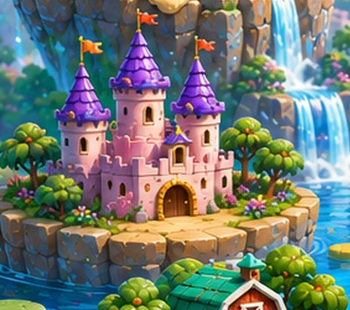 Pink fairy-tale castle